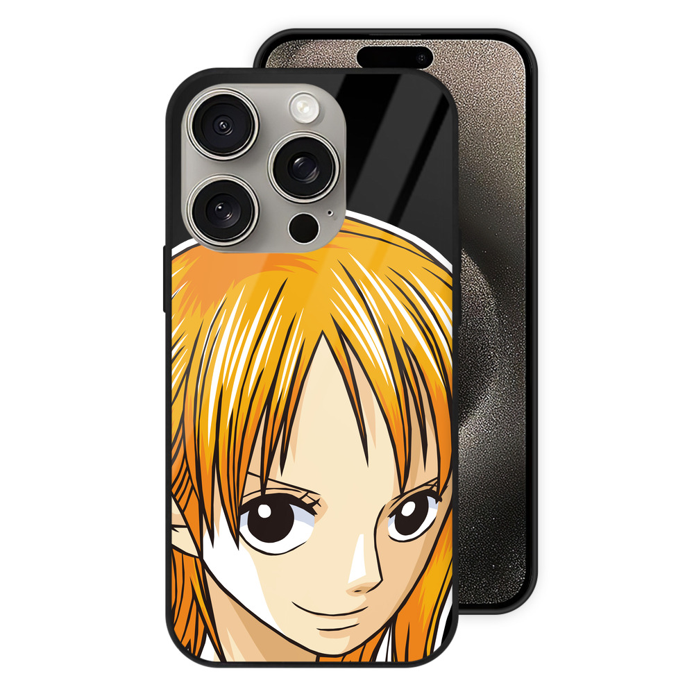 （画像用） ワンピース ナミ ONE PIECE Nami 【iPhone15Pro対応】スマホケース 耐衝撃＆黄変防止 背面ガラス