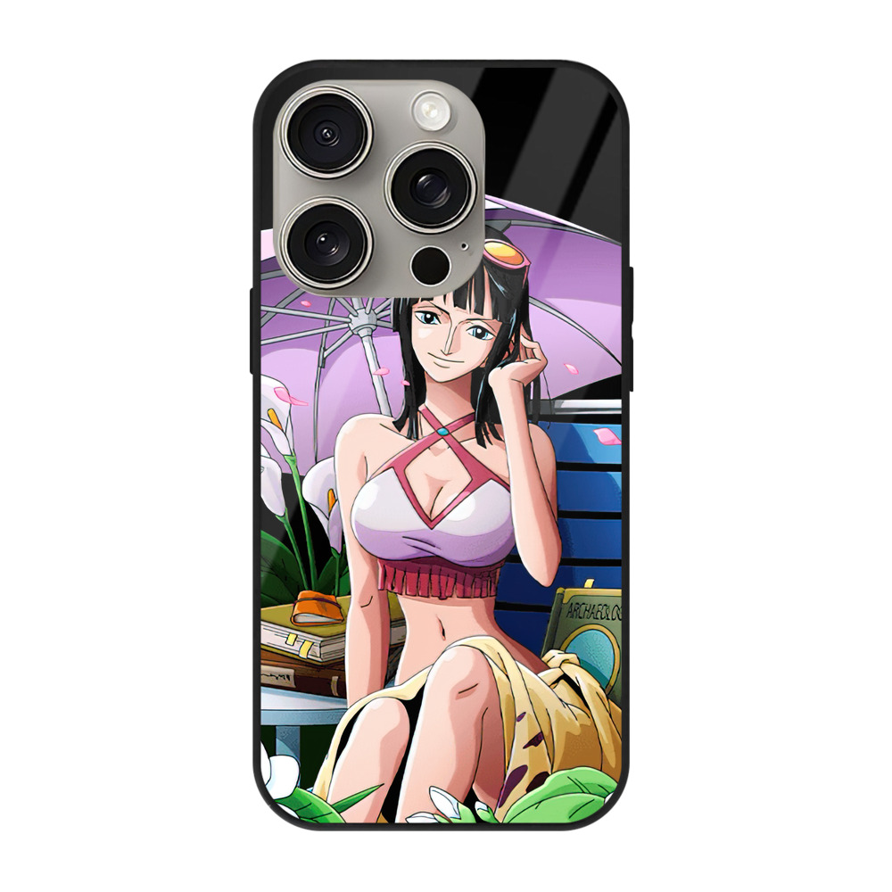 （画像用） ワンピース ニコ・ロビン ONE PIECE Nico Robin 【iPhone15Pro対応】スマホケース 耐衝撃＆黄変防止 背面ガラス
