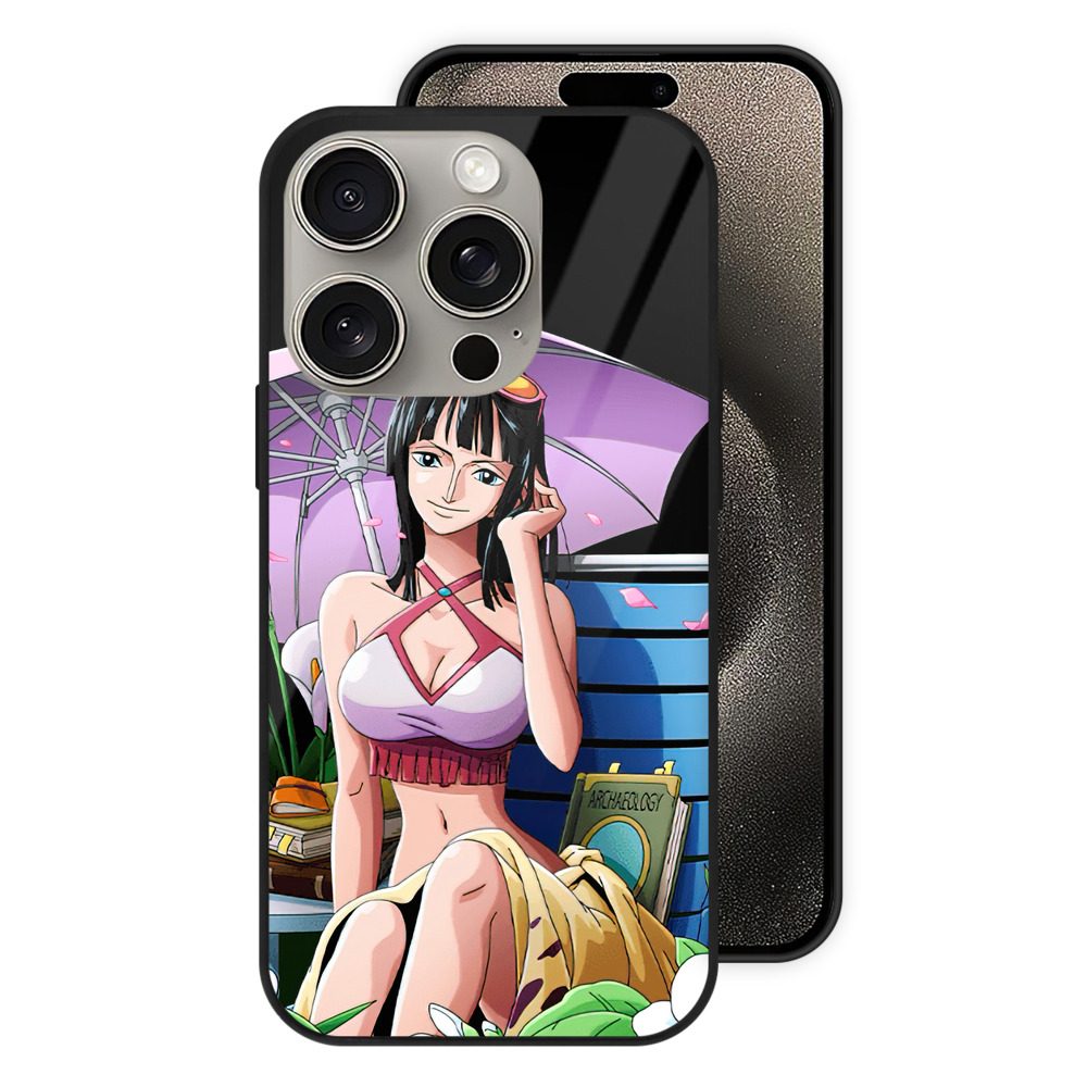 （画像用） ワンピース ニコ・ロビン ONE PIECE Nico Robin 【iPhone15Pro対応】スマホケース 耐衝撃＆黄変防止 背面ガラス