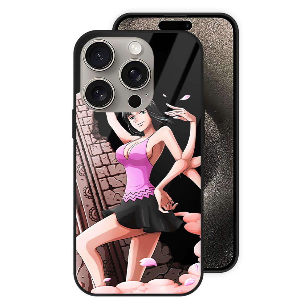 （画像用） ワンピース ニコ・ロビン ONE PIECE Nico Robin 【iPhone15Pro対応】スマホケース 耐衝撃＆黄変防止 背面ガラス