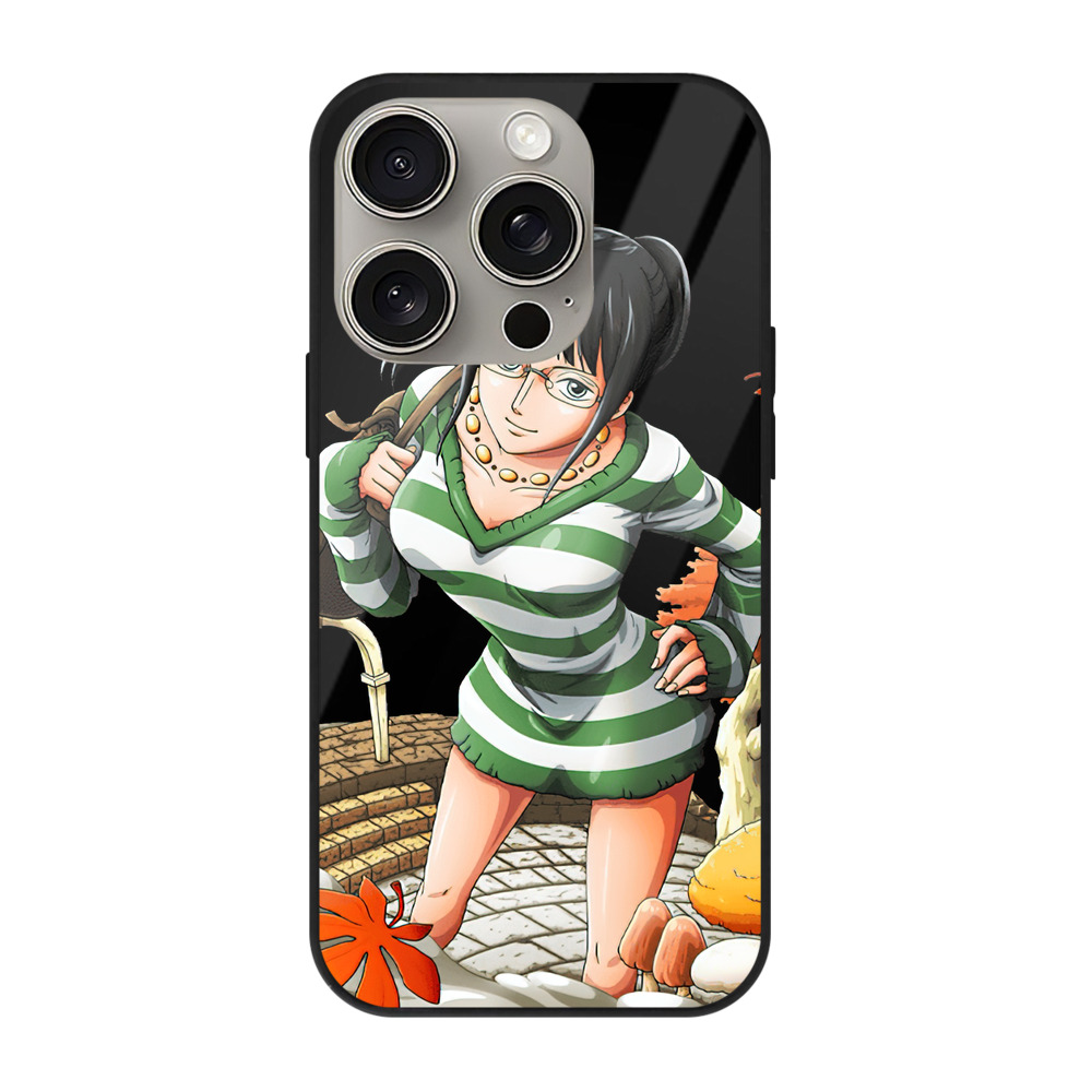 （画像用） ワンピース ニコ・ロビン ONE PIECE Nico Robin 【iPhone15Pro対応】スマホケース 耐衝撃＆黄変防止 背面ガラス