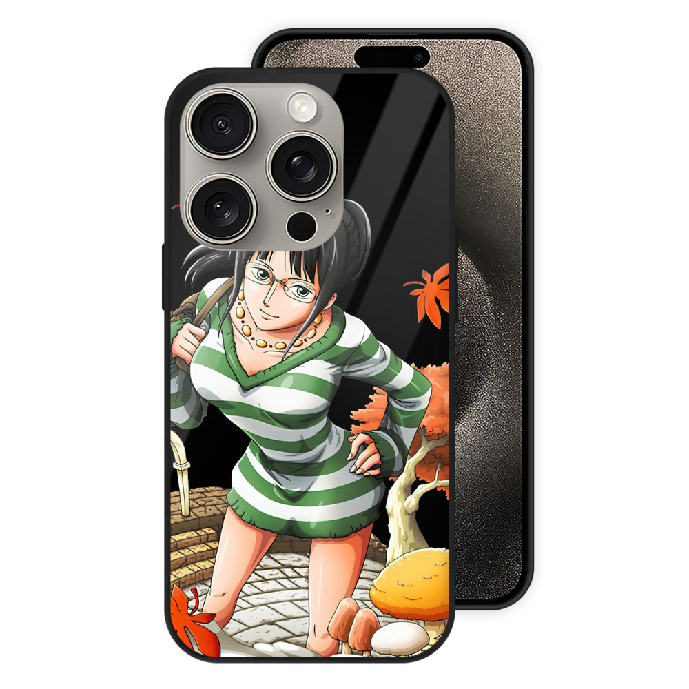 （画像用） ワンピース ニコ・ロビン ONE PIECE Nico Robin 【iPhone15Pro対応】スマホケース 耐衝撃＆黄変防止 背面ガラス