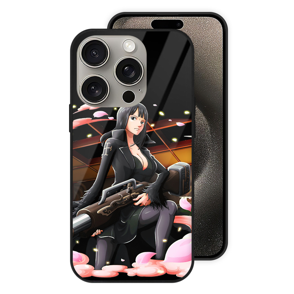 （画像用） ワンピース ニコ・ロビン ONE PIECE Nico Robin 【iPhone15Pro対応】スマホケース 耐衝撃＆黄変防止 背面ガラス