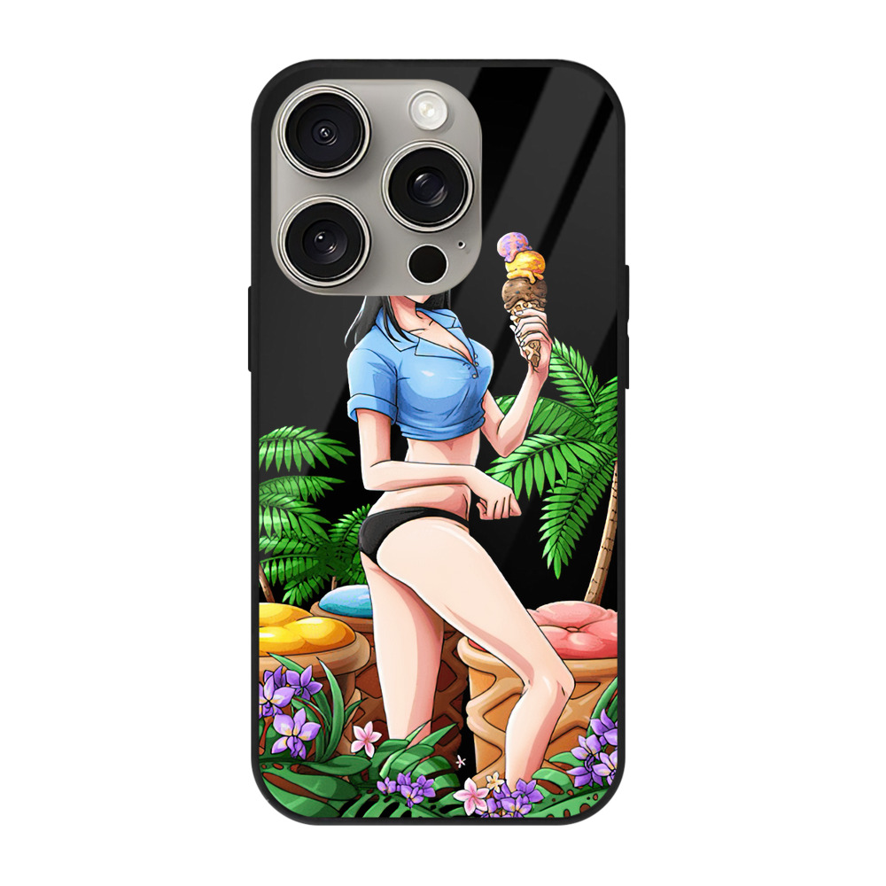 （画像用） ワンピース ニコ・ロビン ONE PIECE Nico Robin 【iPhone15Pro対応】スマホケース 耐衝撃＆黄変防止 背面ガラス