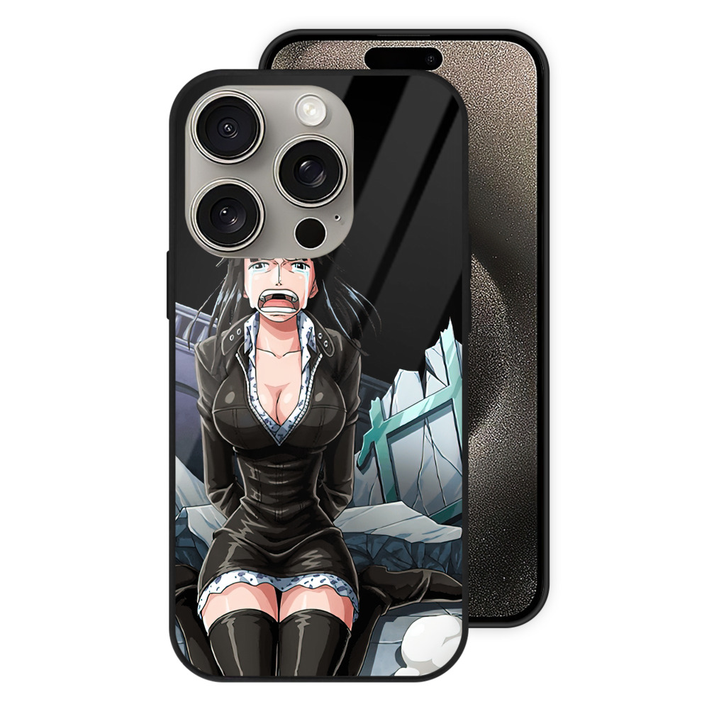 （画像用） ワンピース ニコ・ロビン ONE PIECE Nico Robin 【iPhone15Pro対応】スマホケース 耐衝撃＆黄変防止 背面ガラス