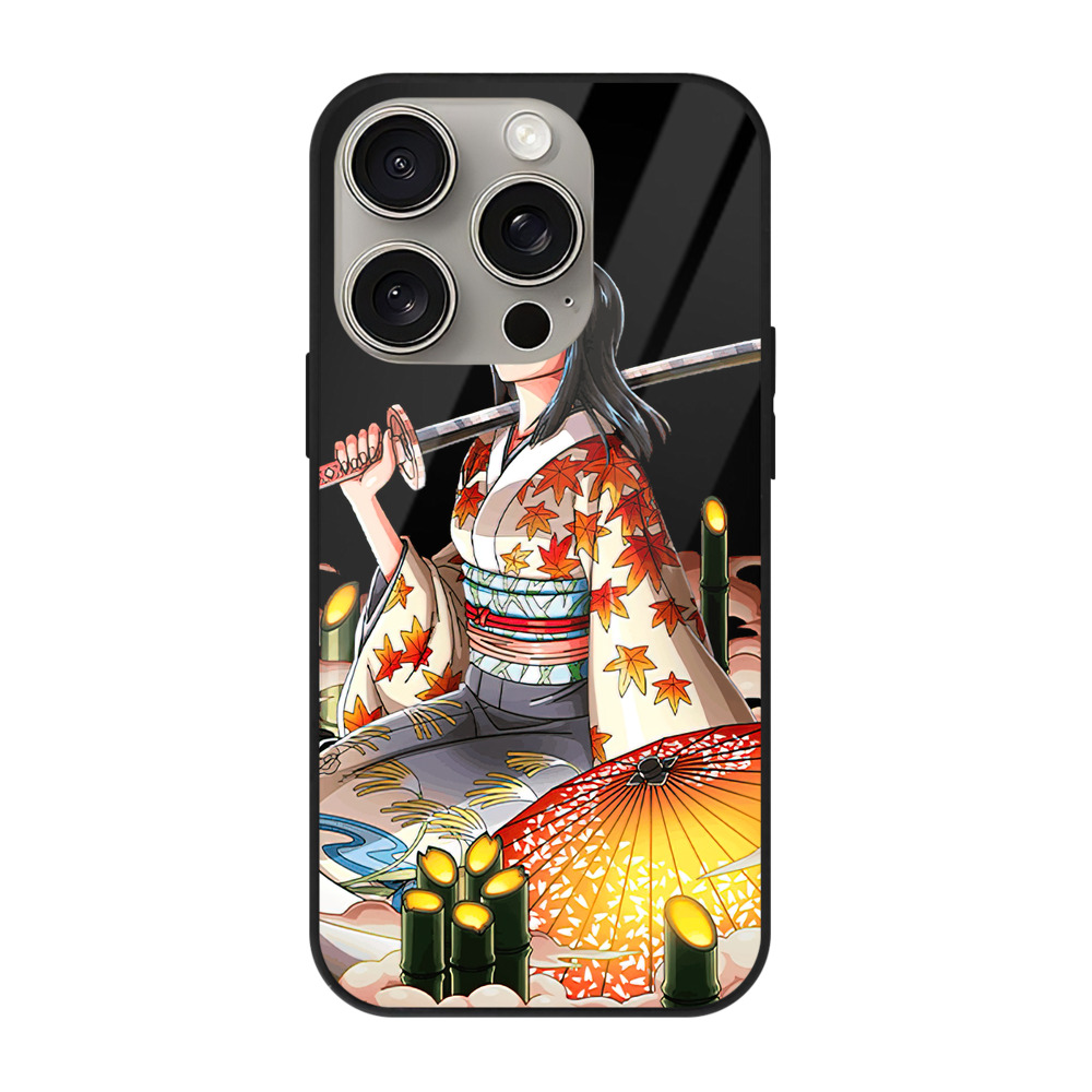 （画像用） ワンピース ニコ・ロビン ONE PIECE Nico Robin 【iPhone15Pro対応】スマホケース 耐衝撃＆黄変防止 背面ガラス