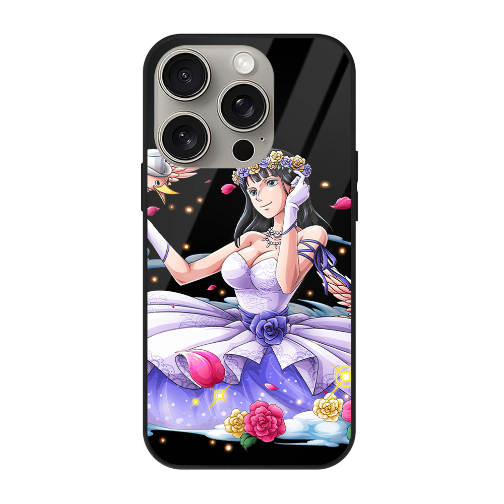 （画像用） ワンピース ニコ・ロビン ONE PIECE Nico Robin 【iPhone15Pro対応】スマホケース 耐衝撃＆黄変防止 背面ガラス