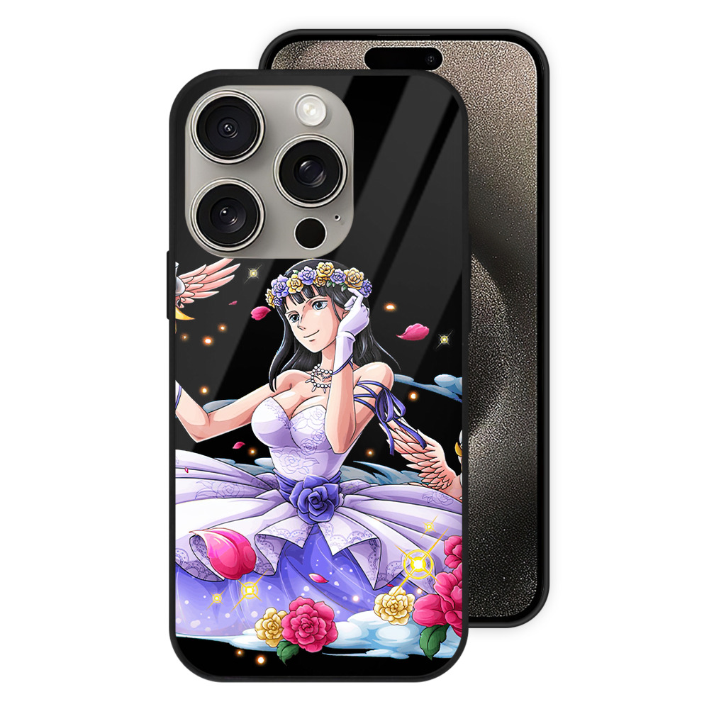 （画像用） ワンピース ニコ・ロビン ONE PIECE Nico Robin 【iPhone15Pro対応】スマホケース 耐衝撃＆黄変防止 背面ガラス