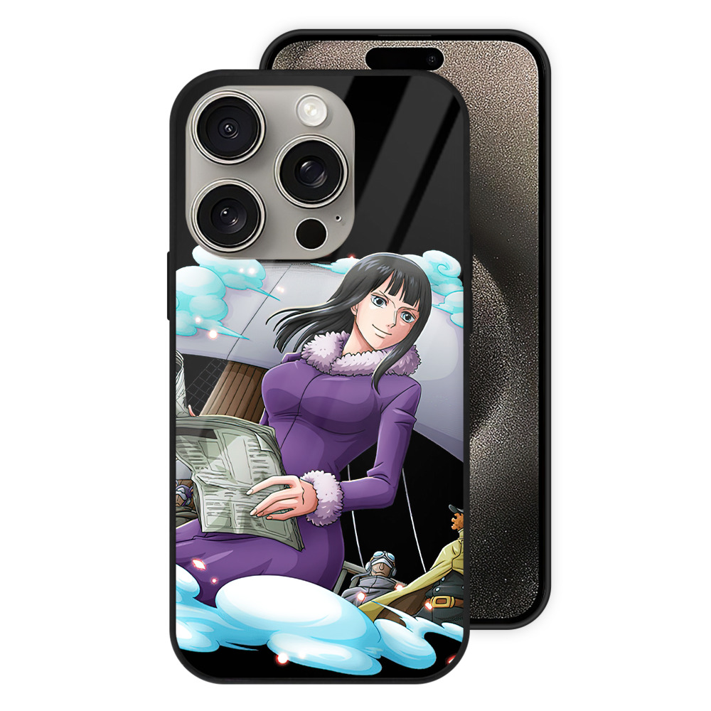 （画像用） ワンピース ニコ・ロビン ONE PIECE Nico Robin 【iPhone15Pro対応】スマホケース 耐衝撃＆黄変防止 背面ガラス