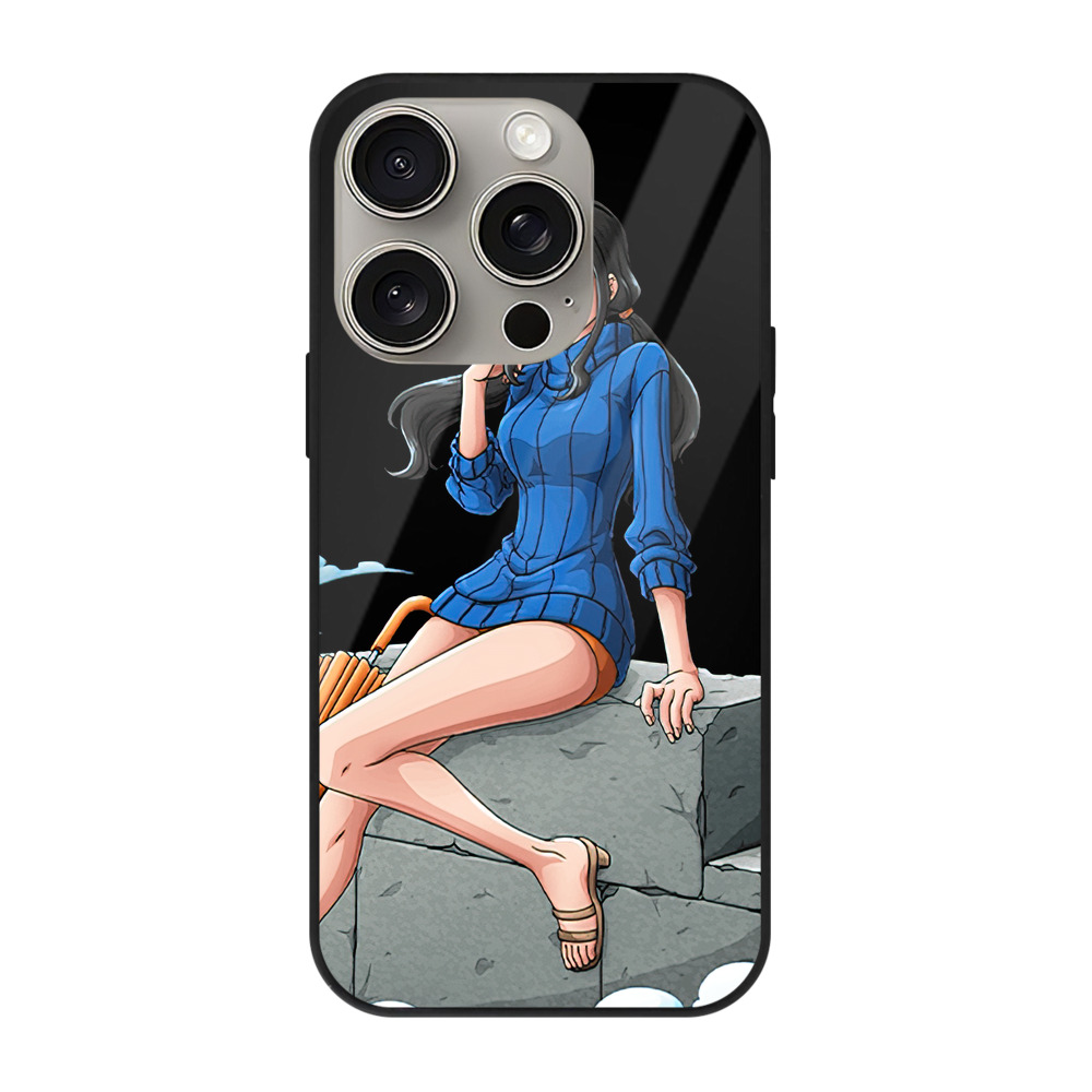 （画像用） ワンピース ニコ・ロビン ONE PIECE Nico Robin 【iPhone15Pro対応】スマホケース 耐衝撃＆黄変防止 背面ガラス