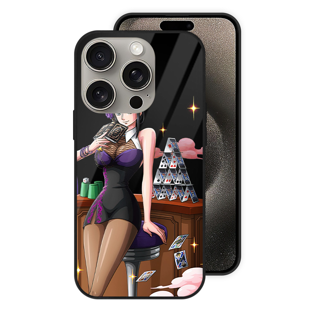 （画像用） ワンピース ニコ・ロビン ONE PIECE Nico Robin 【iPhone15Pro対応】スマホケース 耐衝撃＆黄変防止 背面ガラス