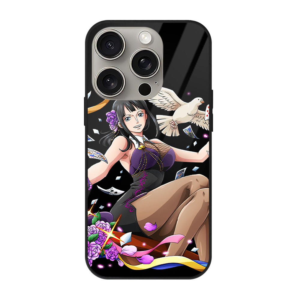 （画像用） ワンピース ニコ・ロビン ONE PIECE Nico Robin 【iPhone15Pro対応】スマホケース 耐衝撃＆黄変防止 背面ガラス