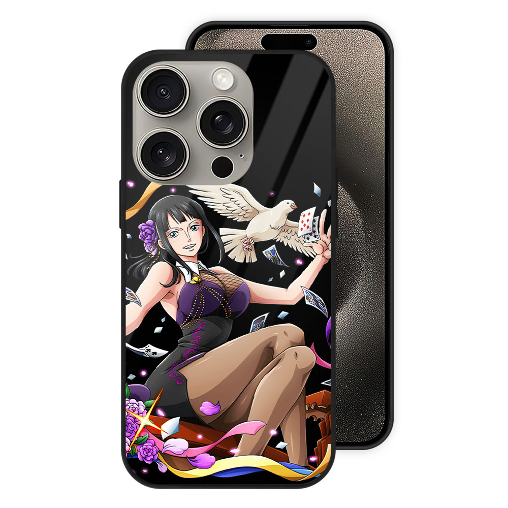 （画像用） ワンピース ニコ・ロビン ONE PIECE Nico Robin 【iPhone15Pro対応】スマホケース 耐衝撃＆黄変防止 背面ガラス