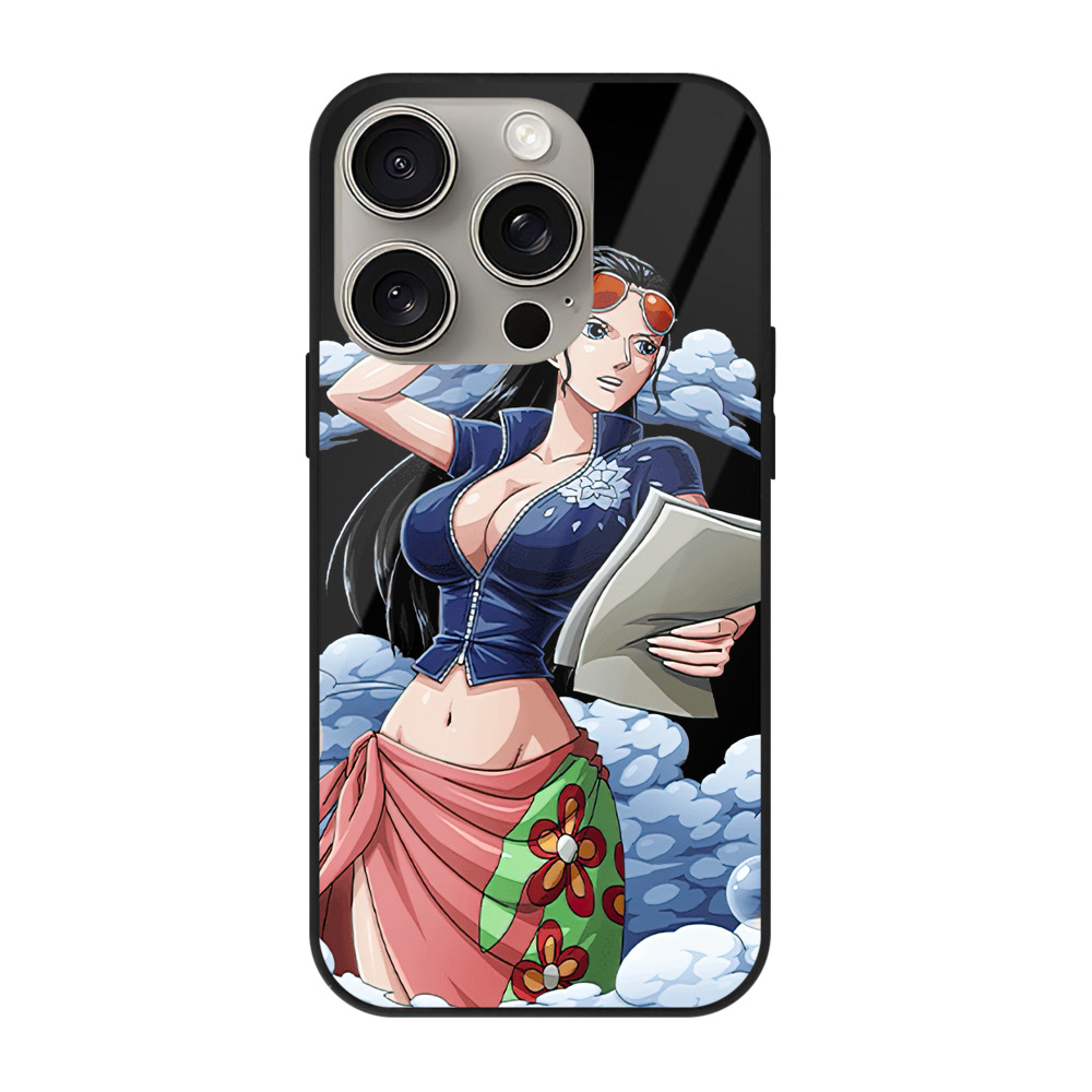 （画像用） ワンピース ニコ・ロビン ONE PIECE Nico Robin 【iPhone15Pro対応】スマホケース 耐衝撃＆黄変防止 背面ガラス