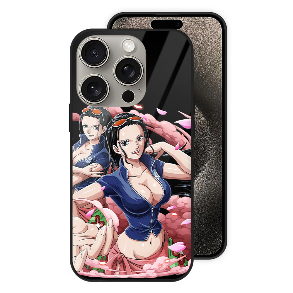 （画像用） ワンピース ニコ・ロビン ONE PIECE Nico Robin 【iPhone15Pro対応】スマホケース 耐衝撃＆黄変防止 背面ガラス