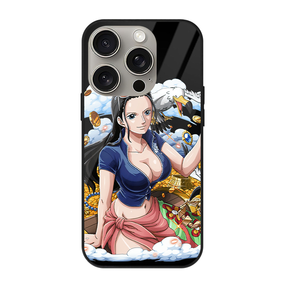 （画像用） ワンピース ニコ・ロビン ONE PIECE Nico Robin 【iPhone15Pro対応】スマホケース 耐衝撃＆黄変防止 背面ガラス