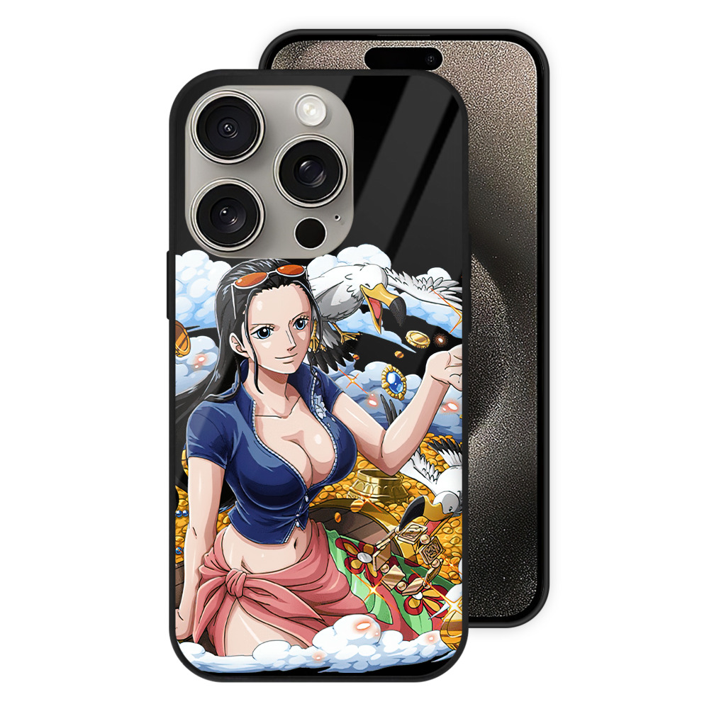 （画像用） ワンピース ニコ・ロビン ONE PIECE Nico Robin 【iPhone15Pro対応】スマホケース 耐衝撃＆黄変防止 背面ガラス