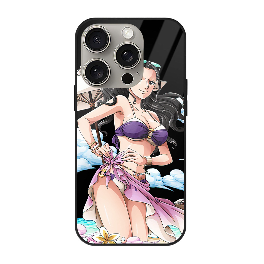 （画像用） ワンピース ニコ・ロビン ONE PIECE Nico Robin 【iPhone15Pro対応】スマホケース 耐衝撃＆黄変防止 背面ガラス