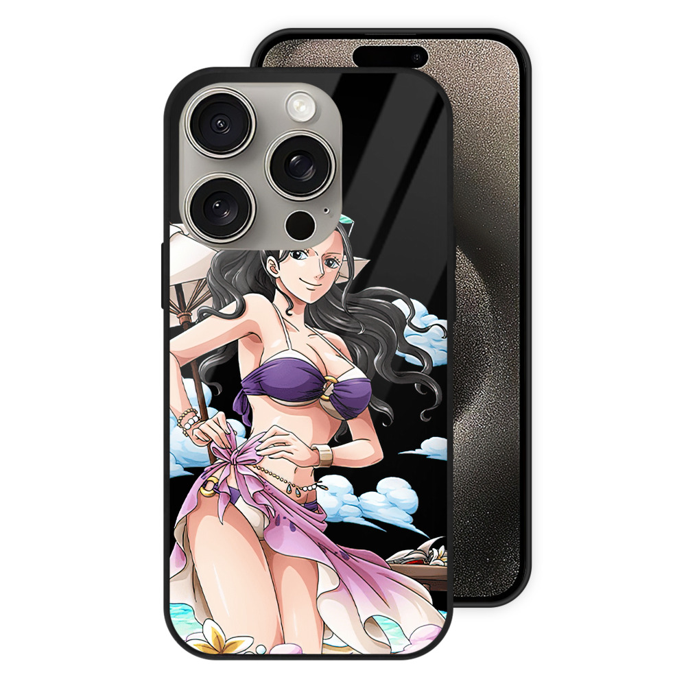 （画像用） ワンピース ニコ・ロビン ONE PIECE Nico Robin 【iPhone15Pro対応】スマホケース 耐衝撃＆黄変防止 背面ガラス