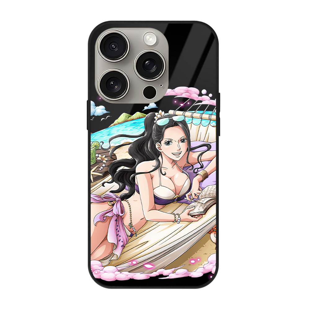 （画像用） ワンピース ニコ・ロビン ONE PIECE Nico Robin 【iPhone15Pro対応】スマホケース 耐衝撃＆黄変防止 背面ガラス