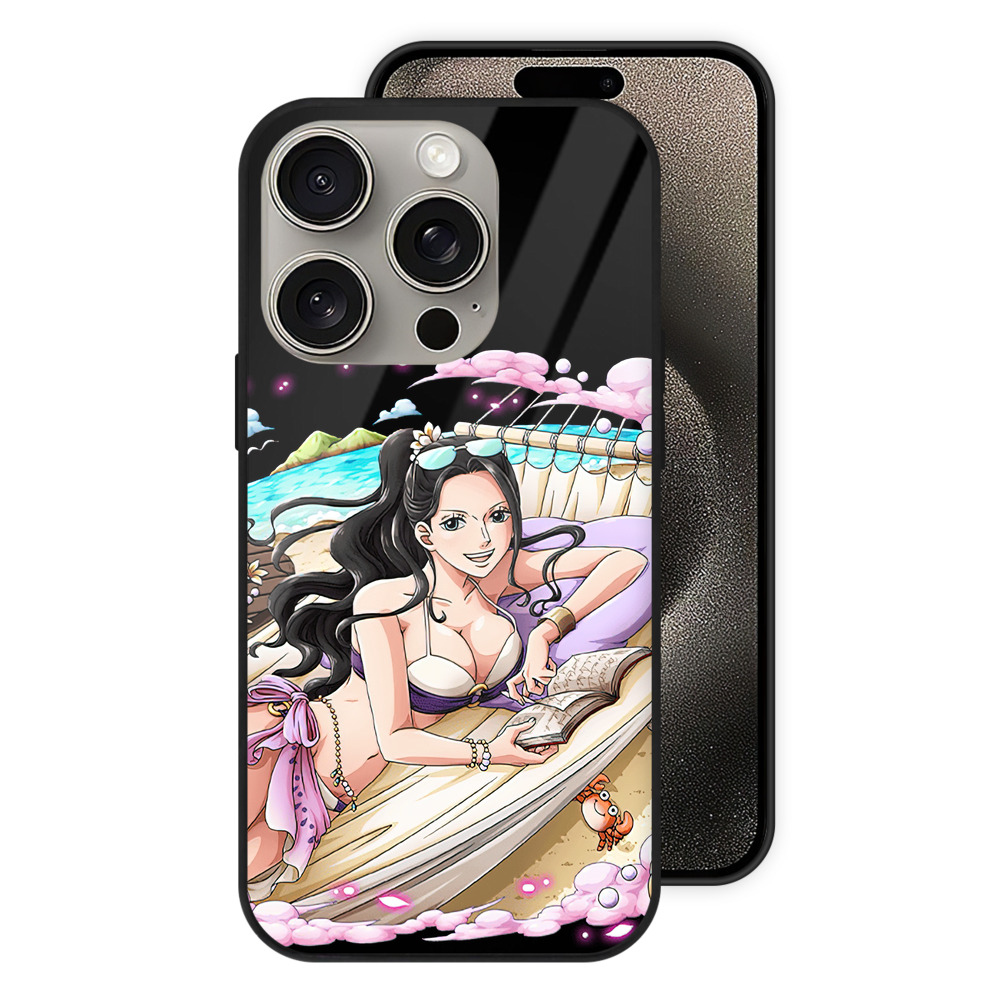 （画像用） ワンピース ニコ・ロビン ONE PIECE Nico Robin 【iPhone15Pro対応】スマホケース 耐衝撃＆黄変防止 背面ガラス