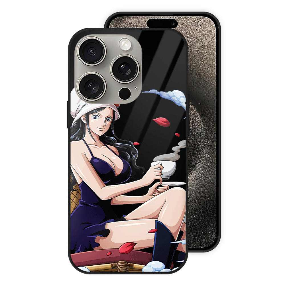 （画像用） ワンピース ニコ・ロビン ONE PIECE Nico Robin 【iPhone15Pro対応】スマホケース 耐衝撃＆黄変防止 背面ガラス