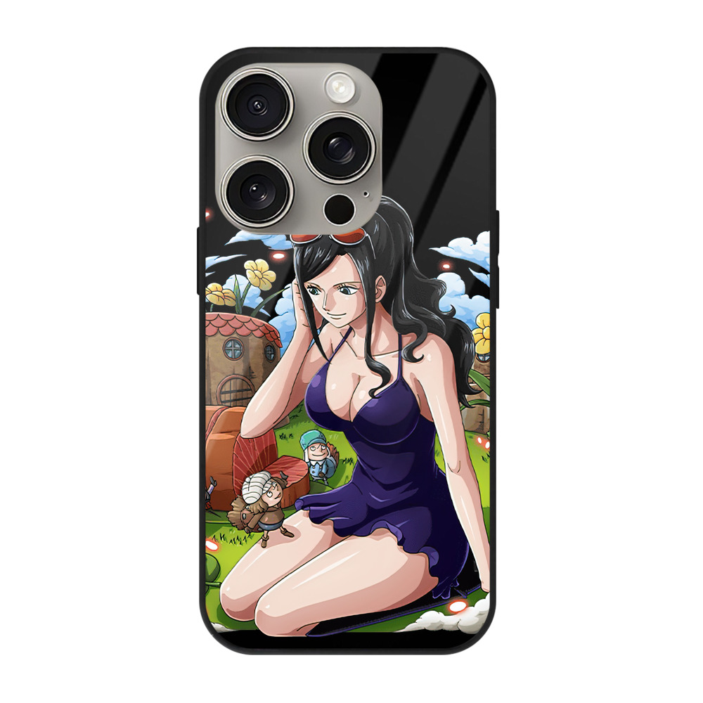 （画像用） ワンピース ニコ・ロビン ONE PIECE Nico Robin 【iPhone15Pro対応】スマホケース 耐衝撃＆黄変防止 背面ガラス