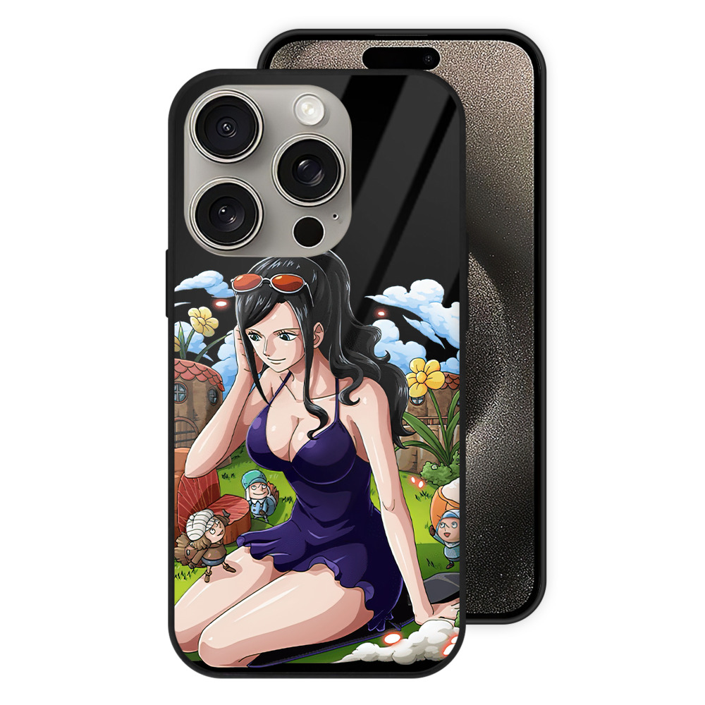 （画像用） ワンピース ニコ・ロビン ONE PIECE Nico Robin 【iPhone15Pro対応】スマホケース 耐衝撃＆黄変防止 背面ガラス