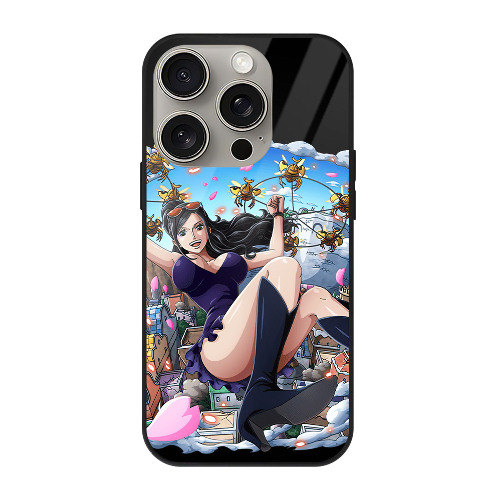 （画像用） ワンピース ニコ・ロビン ONE PIECE Nico Robin 【iPhone15Pro対応】スマホケース 耐衝撃＆黄変防止 背面ガラス