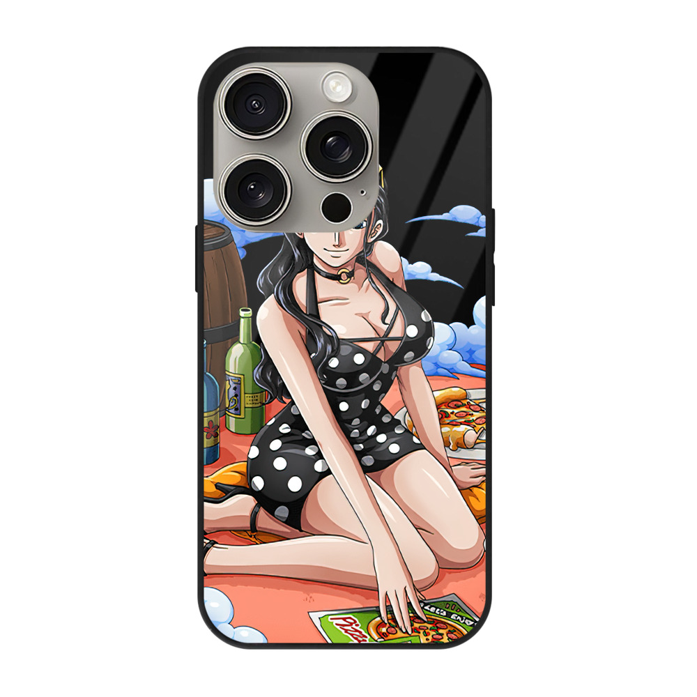（画像用） ワンピース ニコ・ロビン ONE PIECE Nico Robin 【iPhone15Pro対応】スマホケース 耐衝撃＆黄変防止 背面ガラス