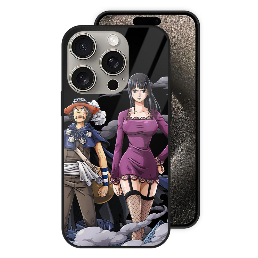 （画像用） ワンピース ニコ・ロビン ONE PIECE Nico Robin 【iPhone15Pro対応】スマホケース 耐衝撃＆黄変防止 背面ガラス
