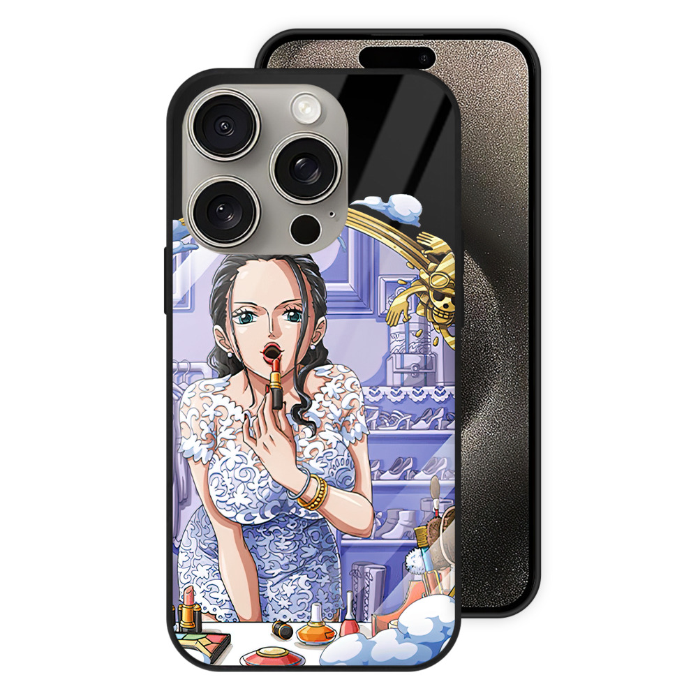 （画像用） ワンピース ニコ・ロビン ONE PIECE Nico Robin 【iPhone15Pro対応】スマホケース 耐衝撃＆黄変防止 背面ガラス