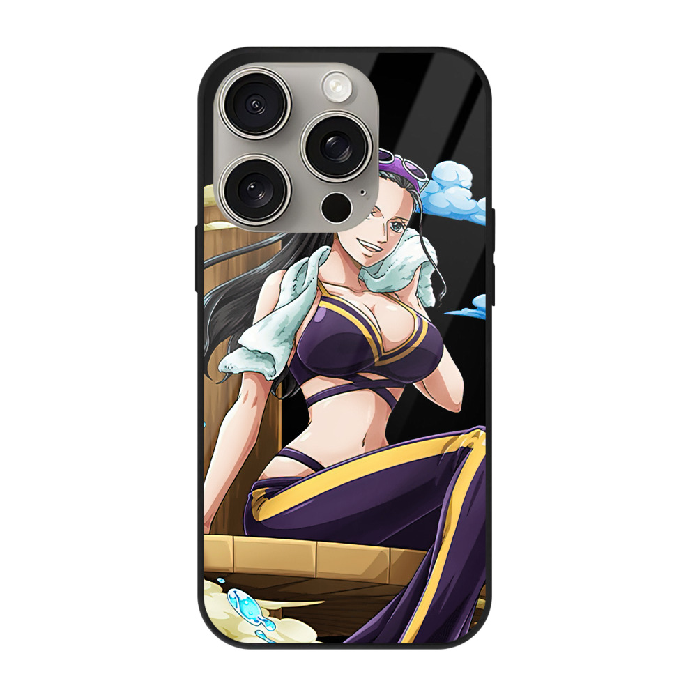 （画像用） ワンピース ニコ・ロビン ONE PIECE Nico Robin 【iPhone15Pro対応】スマホケース 耐衝撃＆黄変防止 背面ガラス
