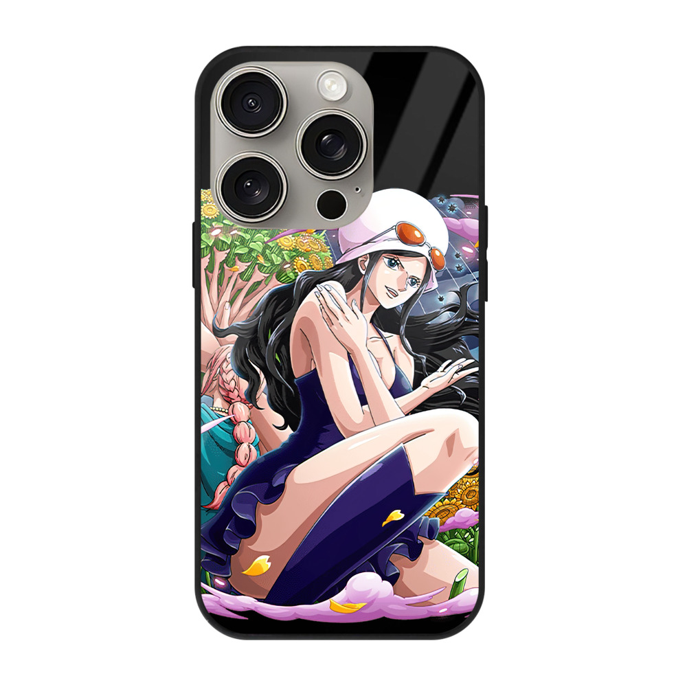 （画像用） ワンピース ニコ・ロビン ONE PIECE Nico Robin 【iPhone15Pro対応】スマホケース 耐衝撃＆黄変防止 背面ガラス