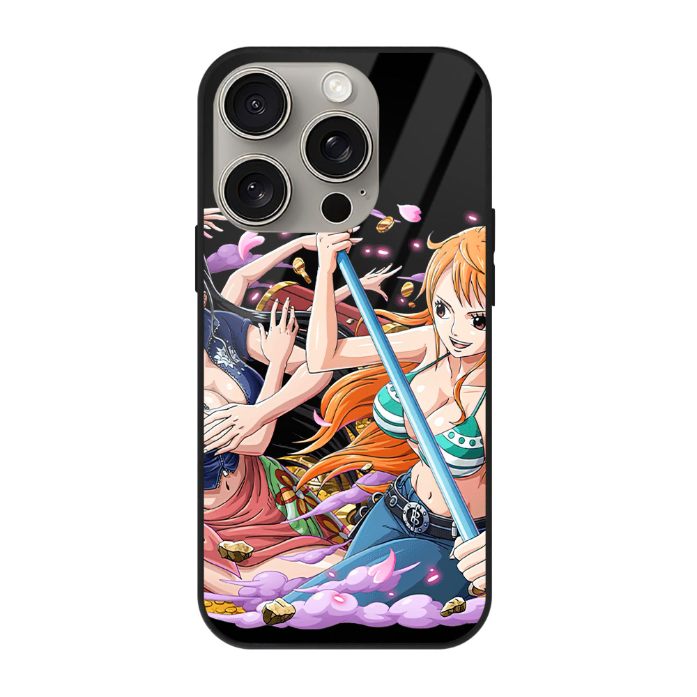 （画像用） ワンピース ニコ・ロビン ONE PIECE Nico Robin 【iPhone15Pro対応】スマホケース 耐衝撃＆黄変防止 背面ガラス