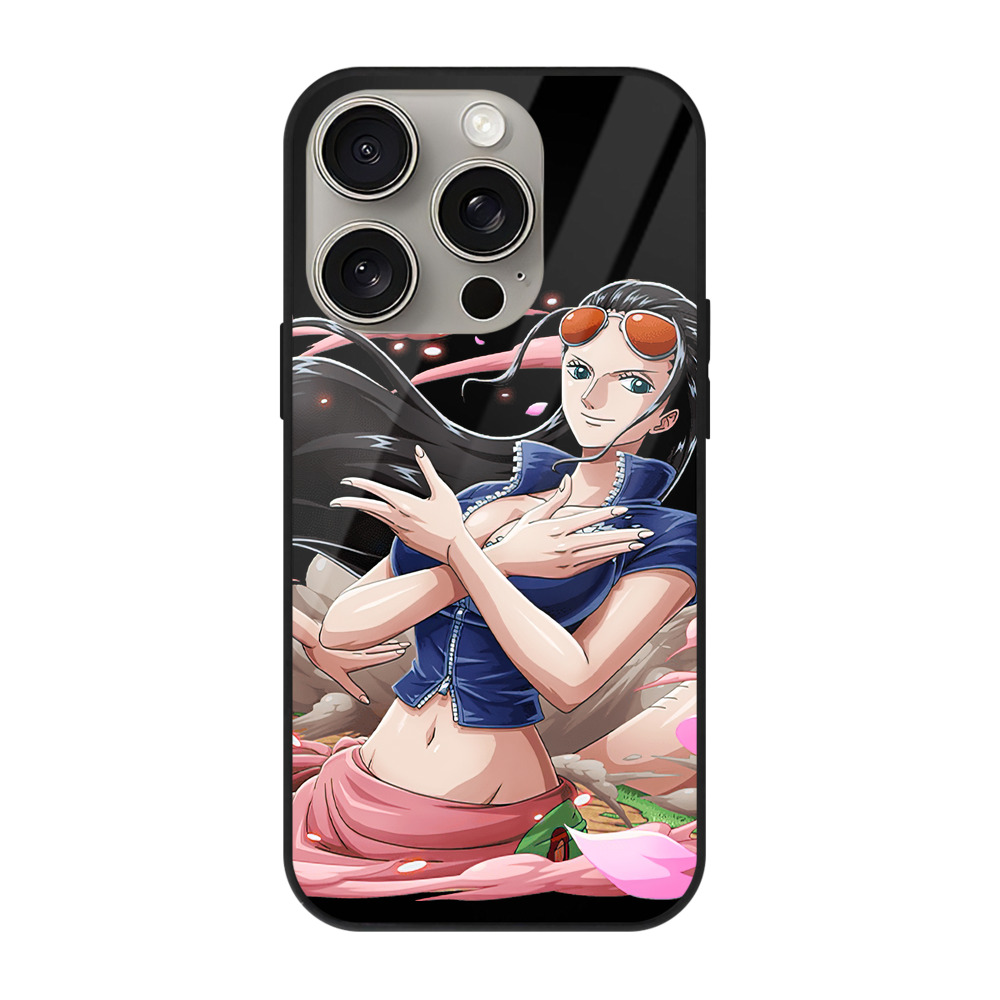 （画像用） ワンピース ニコ・ロビン ONE PIECE Nico Robin 【iPhone15Pro対応】スマホケース 耐衝撃＆黄変防止 背面ガラス