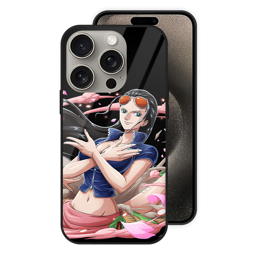 （画像用） ワンピース ニコ・ロビン ONE PIECE Nico Robin 【iPhone15Pro対応】スマホケース 耐衝撃＆黄変防止 背面ガラス