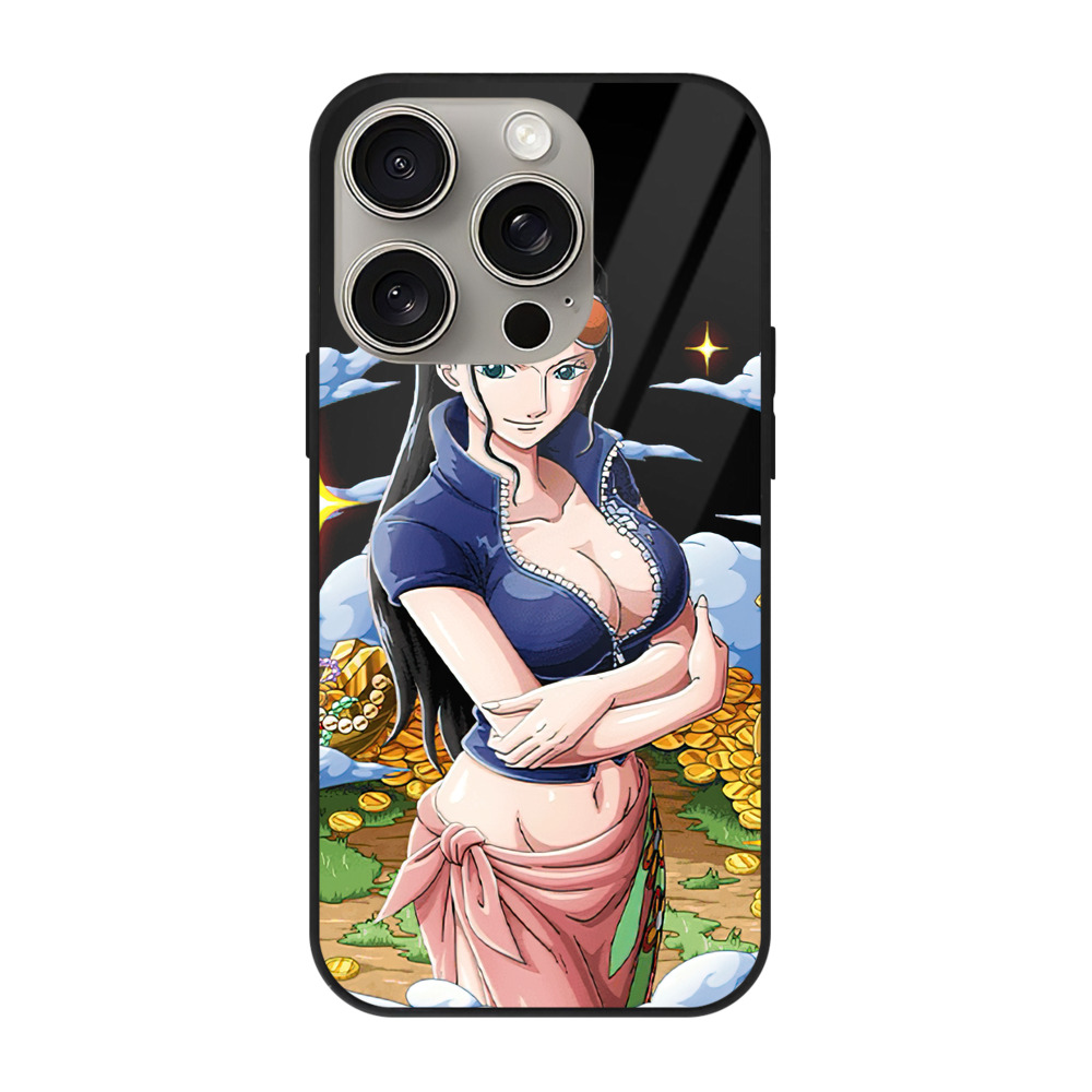 （画像用） ワンピース ニコ・ロビン ONE PIECE Nico Robin 【iPhone15Pro対応】スマホケース 耐衝撃＆黄変防止 背面ガラス