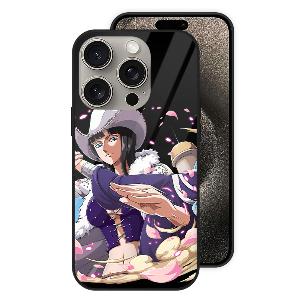 （画像用） ワンピース ニコ・ロビン ONE PIECE Nico Robin 【iPhone15Pro対応】スマホケース 耐衝撃＆黄変防止 背面ガラス