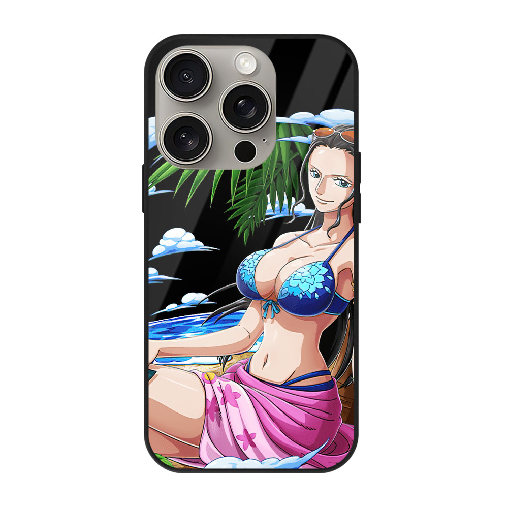 （画像用） ワンピース ニコ・ロビン ONE PIECE Nico Robin 【iPhone15Pro対応】スマホケース 耐衝撃＆黄変防止 背面ガラス