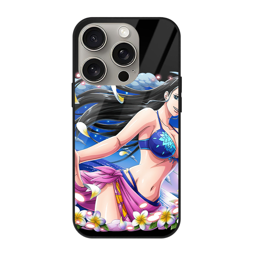 （画像用） ワンピース ニコ・ロビン ONE PIECE Nico Robin 【iPhone15Pro対応】スマホケース 耐衝撃＆黄変防止 背面ガラス