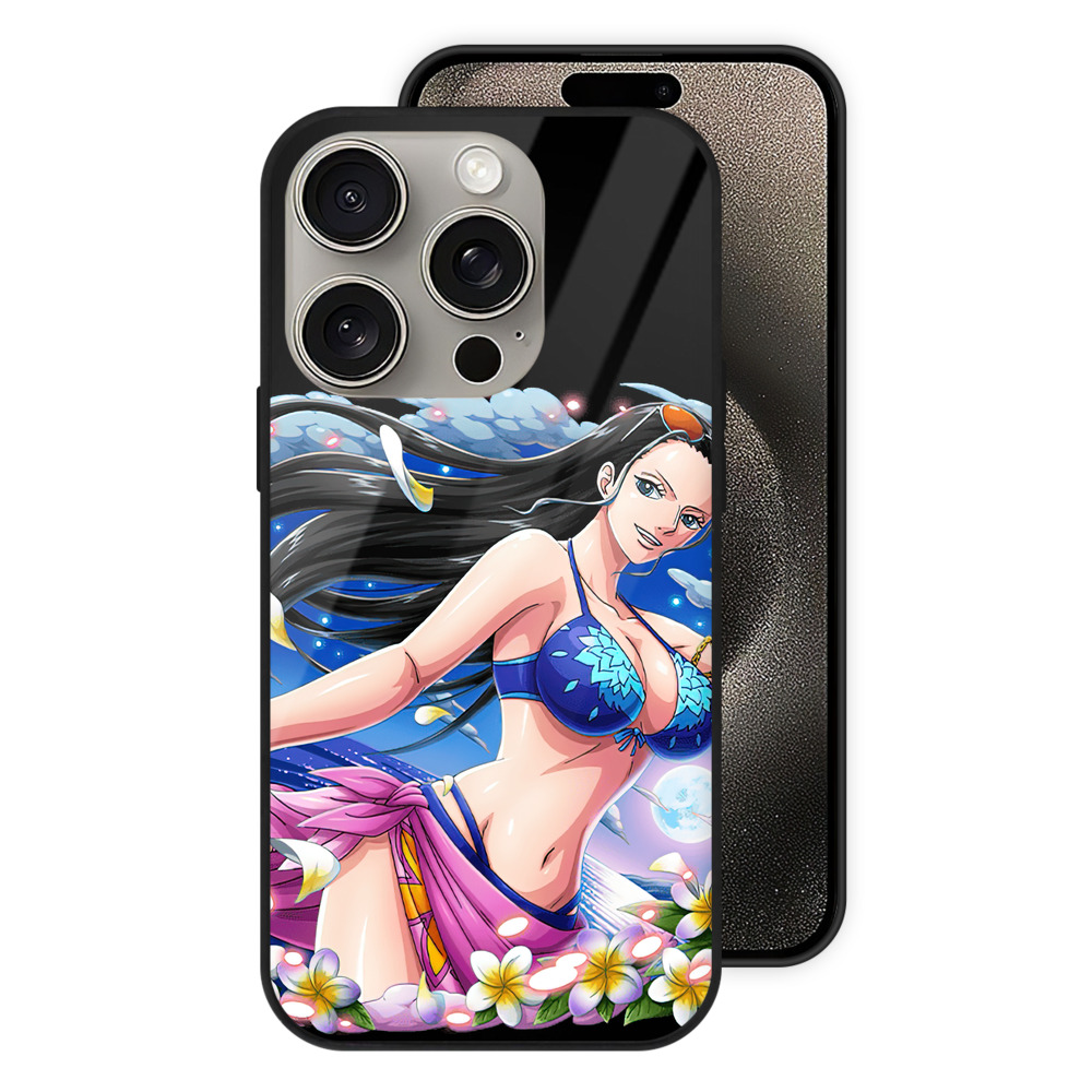 （画像用） ワンピース ニコ・ロビン ONE PIECE Nico Robin 【iPhone15Pro対応】スマホケース 耐衝撃＆黄変防止 背面ガラス