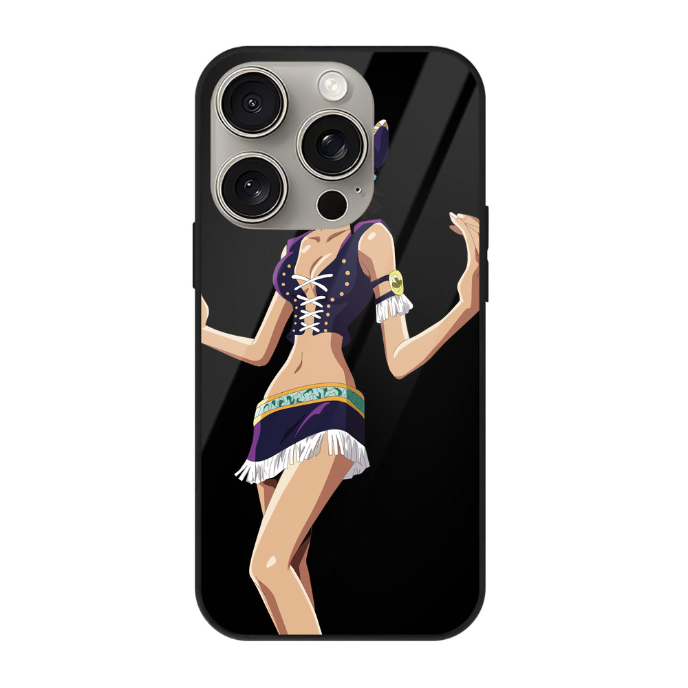 （画像用） ワンピース ニコ・ロビン ONE PIECE Nico Robin 【iPhone15Pro対応】スマホケース 耐衝撃＆黄変防止 背面ガラス