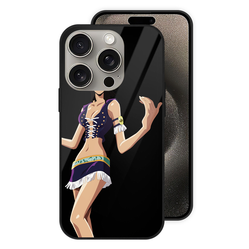 （画像用） ワンピース ニコ・ロビン ONE PIECE Nico Robin 【iPhone15Pro対応】スマホケース 耐衝撃＆黄変防止 背面ガラス