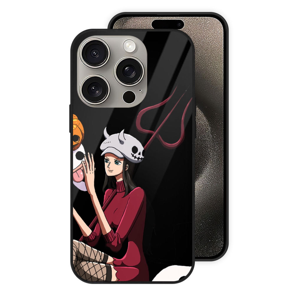 （画像用） ワンピース ニコ・ロビン ONE PIECE Nico Robin 【iPhone15Pro対応】スマホケース 耐衝撃＆黄変防止 背面ガラス