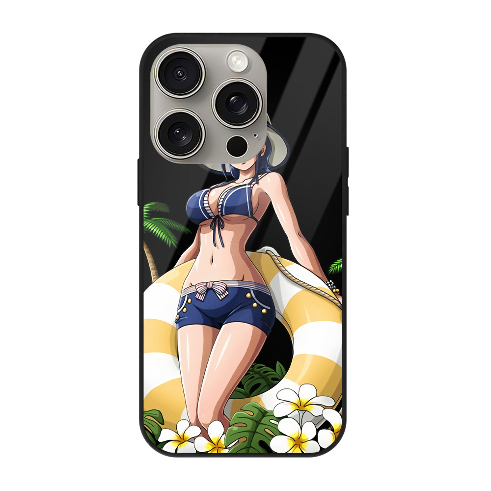 （画像用） ワンピース ニコ・ロビン ONE PIECE Nico Robin 【iPhone15Pro対応】スマホケース 耐衝撃＆黄変防止 背面ガラス