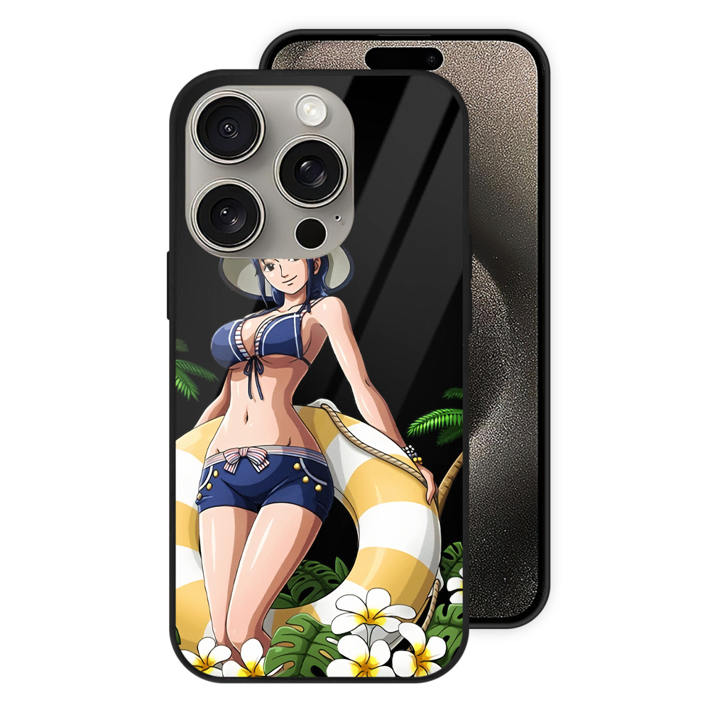 （画像用） ワンピース ニコ・ロビン ONE PIECE Nico Robin 【iPhone15Pro対応】スマホケース 耐衝撃＆黄変防止 背面ガラス
