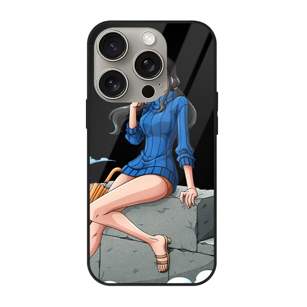 （画像用） ワンピース ニコ・ロビン ONE PIECE Nico Robin 【iPhone15Pro対応】スマホケース 耐衝撃＆黄変防止 背面ガラス
