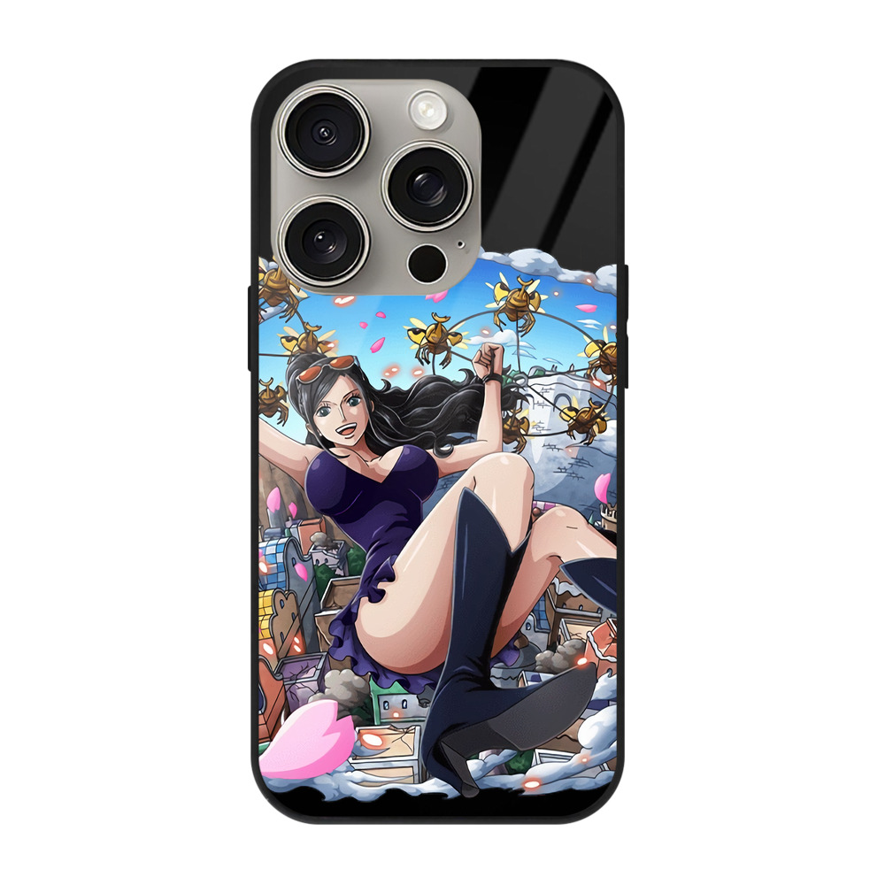 （画像用） ワンピース ニコ・ロビン ONE PIECE Nico Robin 【iPhone15Pro対応】スマホケース 耐衝撃＆黄変防止 背面ガラス