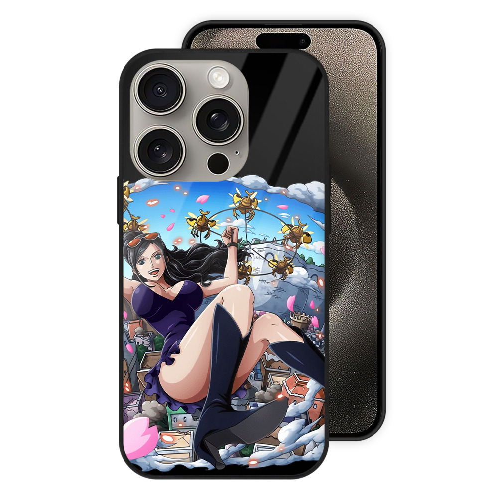 （画像用） ワンピース ニコ・ロビン ONE PIECE Nico Robin 【iPhone15Pro対応】スマホケース 耐衝撃＆黄変防止 背面ガラス